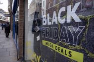 Black Friday Advertising In Shrewsbury Town Centre - Source: Getty
